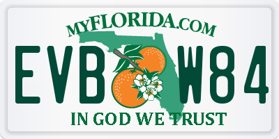 FL license plate EVBW84