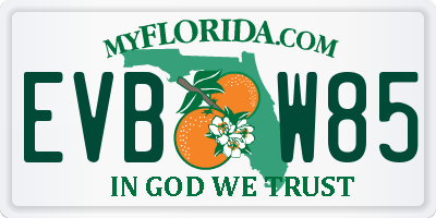 FL license plate EVBW85