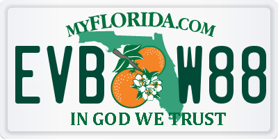 FL license plate EVBW88