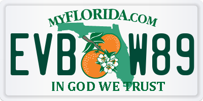FL license plate EVBW89