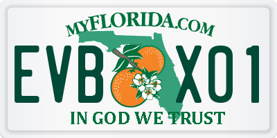 FL license plate EVBX01