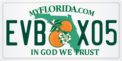 FL license plate EVBX05