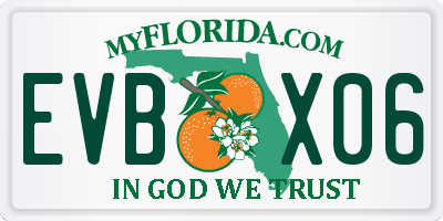 FL license plate EVBX06