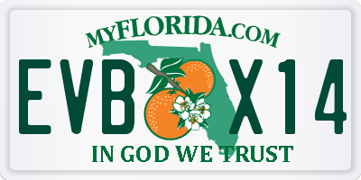 FL license plate EVBX14