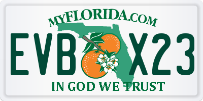 FL license plate EVBX23
