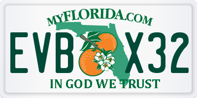 FL license plate EVBX32