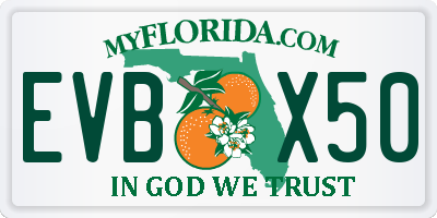 FL license plate EVBX50