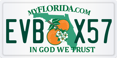FL license plate EVBX57