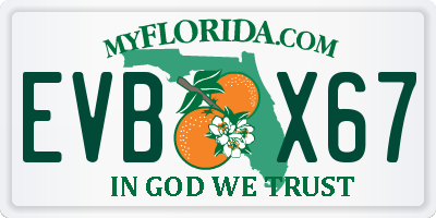 FL license plate EVBX67