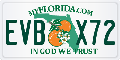 FL license plate EVBX72