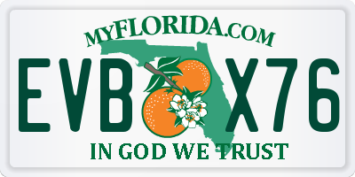 FL license plate EVBX76