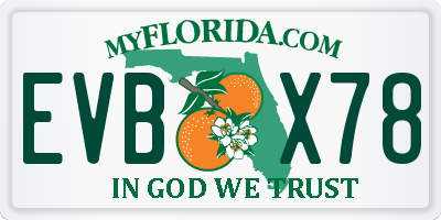 FL license plate EVBX78