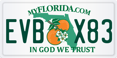 FL license plate EVBX83