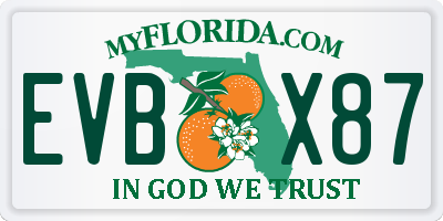 FL license plate EVBX87
