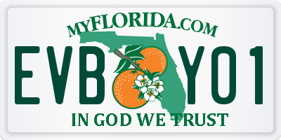 FL license plate EVBY01
