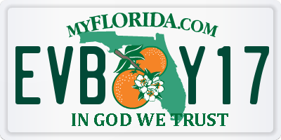 FL license plate EVBY17