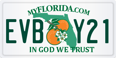 FL license plate EVBY21