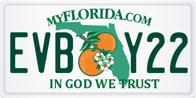 FL license plate EVBY22