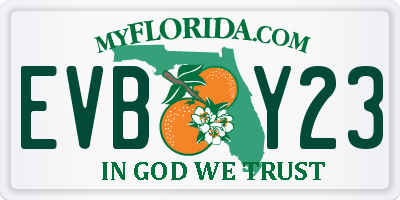 FL license plate EVBY23