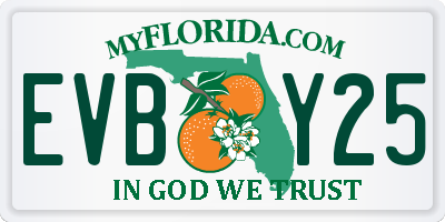 FL license plate EVBY25