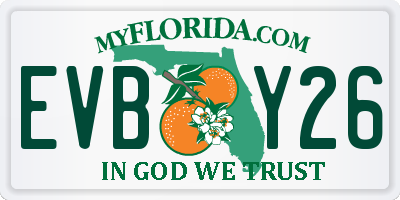 FL license plate EVBY26