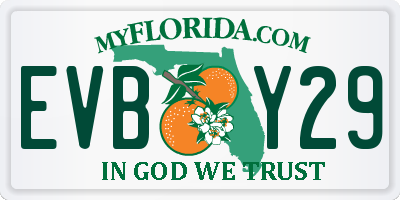 FL license plate EVBY29