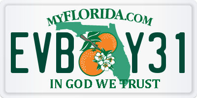 FL license plate EVBY31