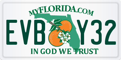 FL license plate EVBY32