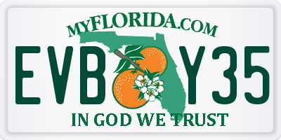 FL license plate EVBY35