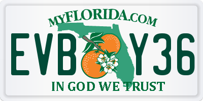 FL license plate EVBY36