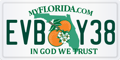 FL license plate EVBY38