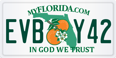 FL license plate EVBY42
