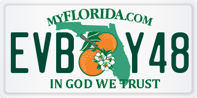 FL license plate EVBY48