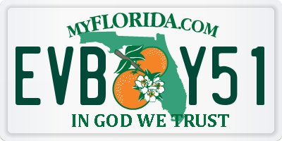 FL license plate EVBY51