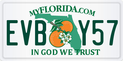 FL license plate EVBY57