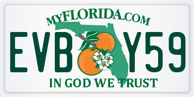 FL license plate EVBY59