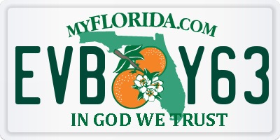 FL license plate EVBY63