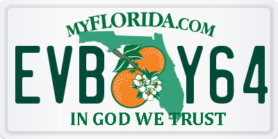 FL license plate EVBY64