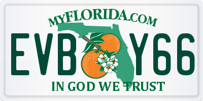 FL license plate EVBY66