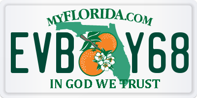 FL license plate EVBY68