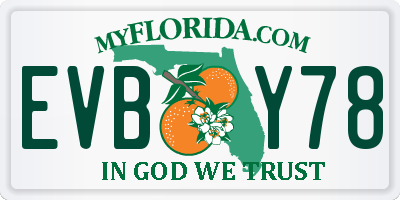 FL license plate EVBY78