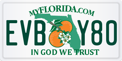 FL license plate EVBY80