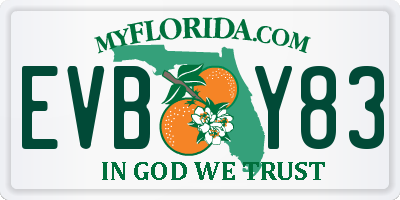 FL license plate EVBY83