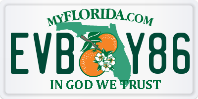 FL license plate EVBY86