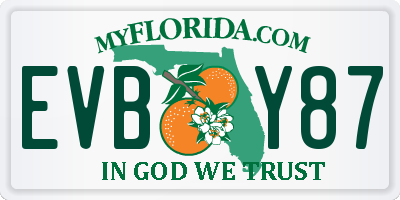 FL license plate EVBY87