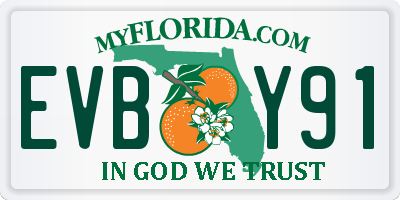 FL license plate EVBY91