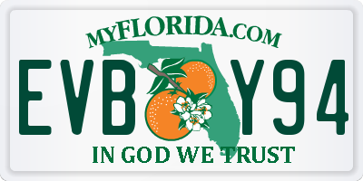 FL license plate EVBY94