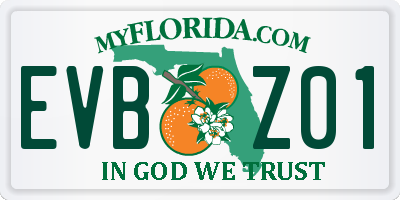 FL license plate EVBZ01
