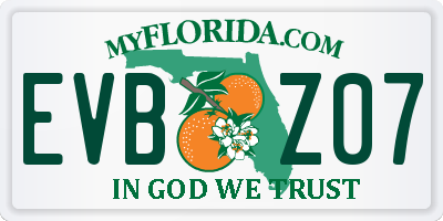 FL license plate EVBZ07
