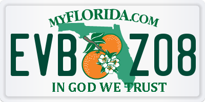 FL license plate EVBZ08